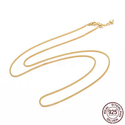 925 Sterling Silver Wheat Chains Necklace for Women STER-I021-02B-G-1