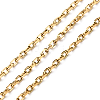 Ion Plating(IP) 304 Stainless Steel Faceted Cable Chains CHS-G027-03G-1