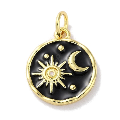 Rack Plated Brass Enamel Pendants X-KK-Z039-02B-1