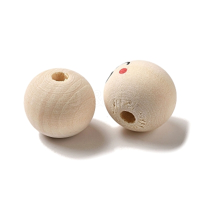 Wood European Beads WOOD-C006-04A-1