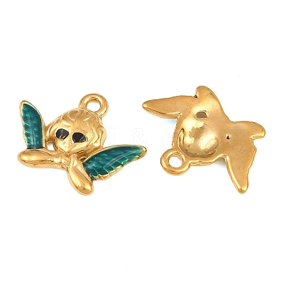 304 Stainless Steel Enamel Pendants SA-CBAF5D5-18G-02-1