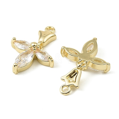Brass Micro Pave Cubic Zirconia Pendants LS-KK-C107-18B-G-1