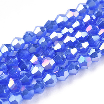 Imitation Jade Electroplate Glass Beads Strands EGLA-A039-J2mm-B04-1