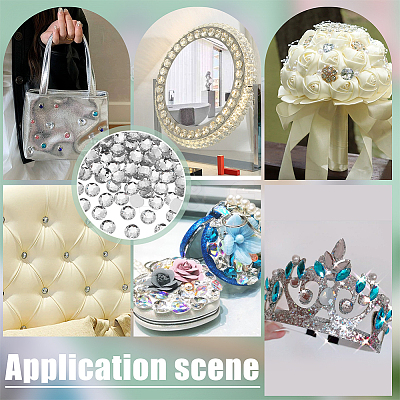 100Pcs Self-Adhesive Acrylic Rhinestone Stickers DIY-FG0007-45-1