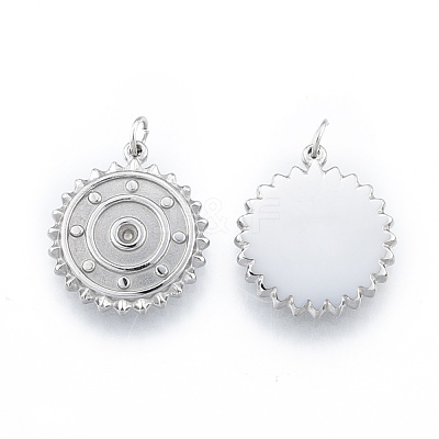 Tarnish Resistant 304 Stainless Steel Pendant Rhinestone Settings STAS-N097-257P-1