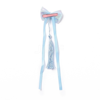 Bowknot Long Ribbon Alligator Hair Clip PHAR-D013-03D-1