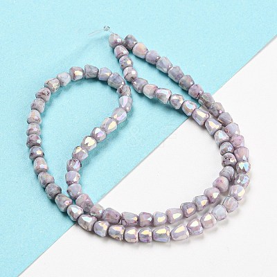 Electroplate Glass Beads Strand GLAA-G088-03-01-1