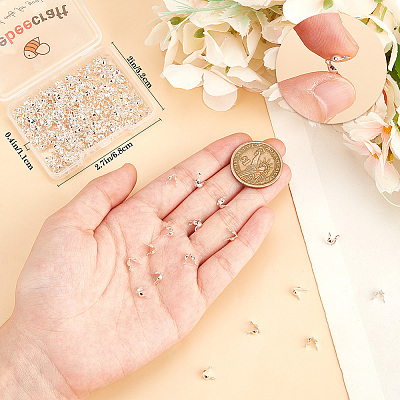 200Pcs Brass Bead Tips Knot Covers KK-BBC0015-90S-03-1