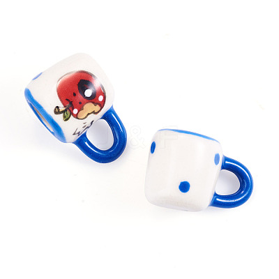 2Pcs Handmade Porcelain Mug Cup Decoration PORC-TA0001-55D-1