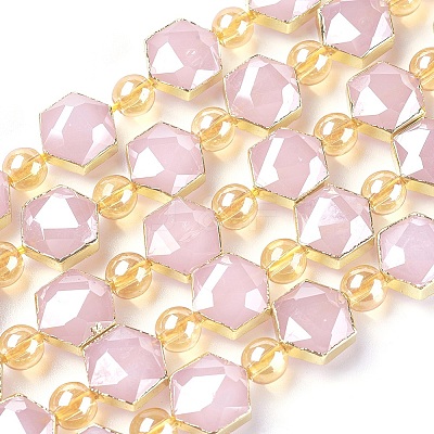 Opaque Glass Beads Strands EGLA-P045-A11-1