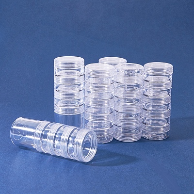 Plastic Bead Storage Containers with Lids and 30PCS Mini Storage Jars X-C020Y-1