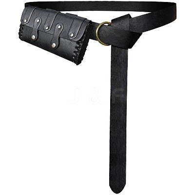 Leather Waist Bag and Belt Set AJEW-CL0003-58B-1