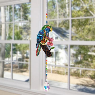 Parrot DIY Diamond Painting Pendant Decoration Kits PW-WGF3E0B-01-1