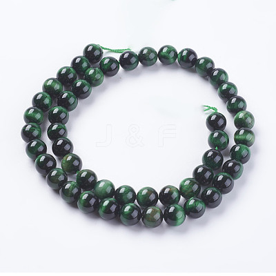 Natural Tiger Eye Beads Strands X-G-G544-8mm-03-1