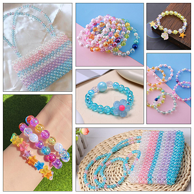 100Pcs Opaque Acrylic Beads OACR-PA0001-31C-1