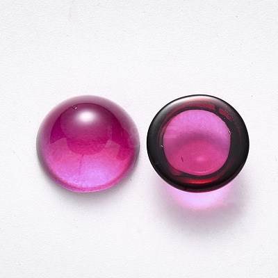 Transparent Spray Painted Glass Cabochons GLAA-S190-013B-B03-1