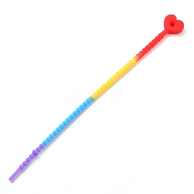 Heart Silicone Cable Ties SIL-T057-01J-1