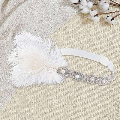 Alloy & Rubber & Rhinestone & Feathers & Seed Glass & Plastic Headbands OHAR-WH20011-15B-1
