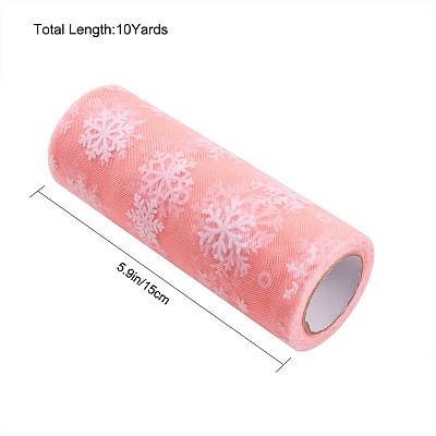 BENECREAT Snowflake Deco Mesh Ribbons OCOR-BC0006-05F-1