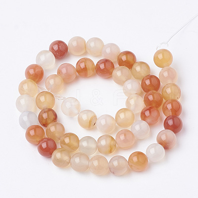 Natural Carnelian Beads Strands X-G-S295-13-8mm-1