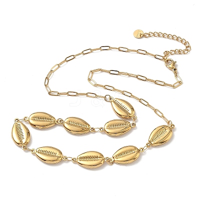 Ocean 304 Stainless Steel Link Chain Necklaces for Women NJEW-A060-01C-G-1