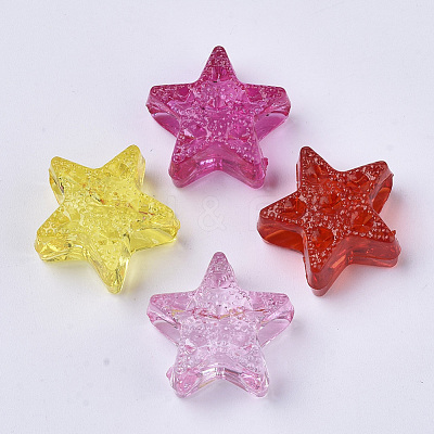 Transparent Acrylic Beads X-TACR-T015-019-1