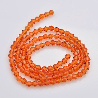 Faceted Bicone Glass Beads Strands EGLA-P017-3mm-06-1