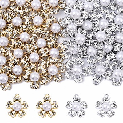 20Pcs 2 Colors Alloy Crystal Rhinestone Pendants FIND-YW0008-20-1