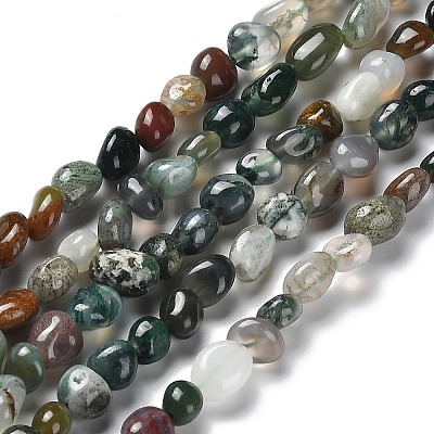Natural Indian Agate Beads Strands G-P497-01A-05-1