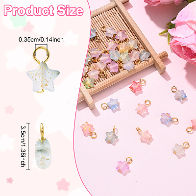 30Pcs Acrylic Pendants PALLOY-YW00062-01-1