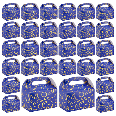 12Pcs Ring Printed Cardboard Paper Packing Boxes with Die Cut Hole Handles CON-WH0085-187-1