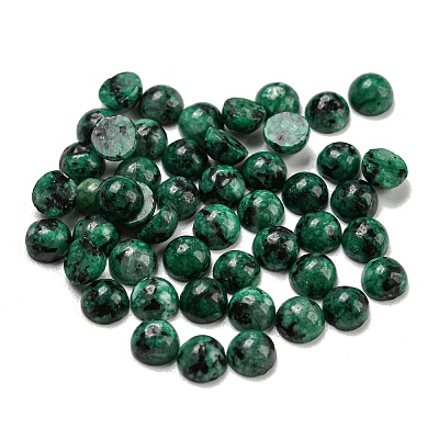 Natural Green Spot Jasper Cabochons G-H309-03-44-1