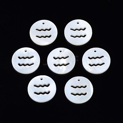 Natural Freshwater Shell Charms SHEL-N027-10E-1