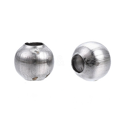 Round 304 Stainless Steel Beads STAS-TAC0004-3mm-P-1