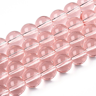 Transparent Glass Beads Strands X-GLAA-T032-T10mm-10-1