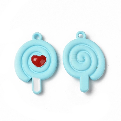 Spray Painted Alloy Pendants PALLOY-P291-18A-1