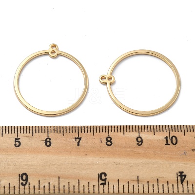 Brass 2-Loop Link Pendants KK-V003-08-1