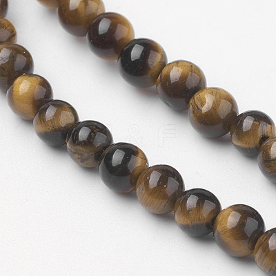 Natural Yellow Tiger Eye Bead Strands G-G735-65-4mm-AB+-1