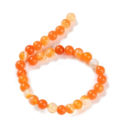 Natural Striped Agate/Banded Agate Beads Strands G-Z060-A01-A03-1