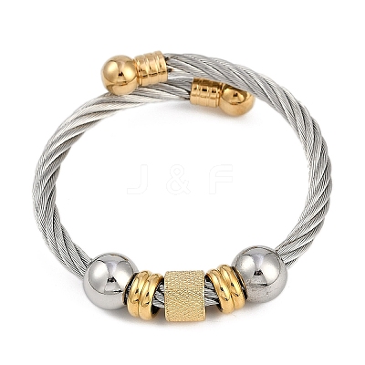 Ion Plating(IP) 304 Stainless Steel Bangles for Women STAS-M023-17PG-1