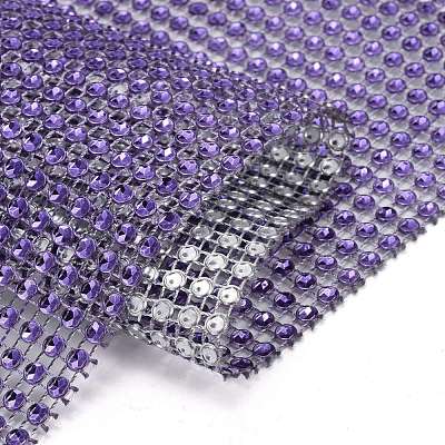 24 Rows Plastic Diamond Mesh Wrap Roll DIY-L049-05G-1