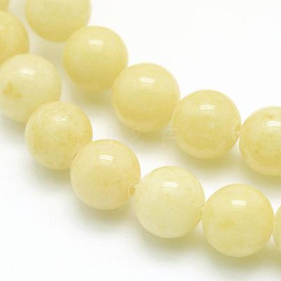 Natural Mashan Jade Round Beads Strands G-D263-4mm-XS06-1