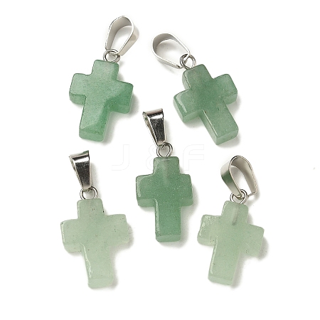 Natural Green Aventurine Pendants G-Z067-04P-03-1