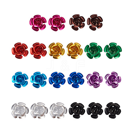 Fashewelry 300pcs 10 colors Aluminum Cabochons MRMJ-FW0001-02-1