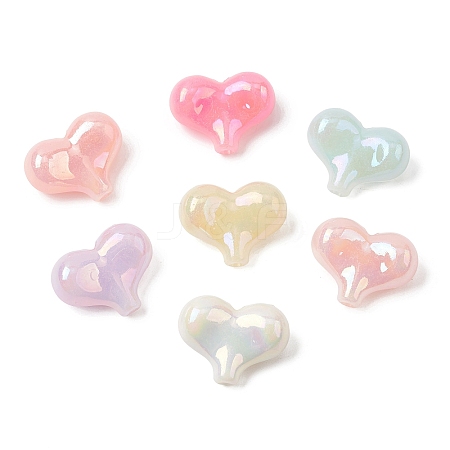 UV Plating Opaque Acrylic Beads OACR-G058-16B-1