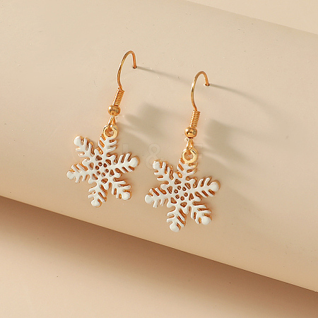 Simple Christmas Alloy Dangle Earrings LJ9715-10-1