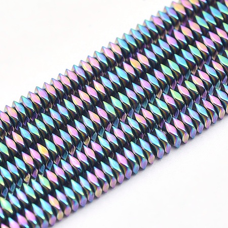 Electroplate Non-magnetic Synthetic Hematite Beads Strands G-L489-D01-1