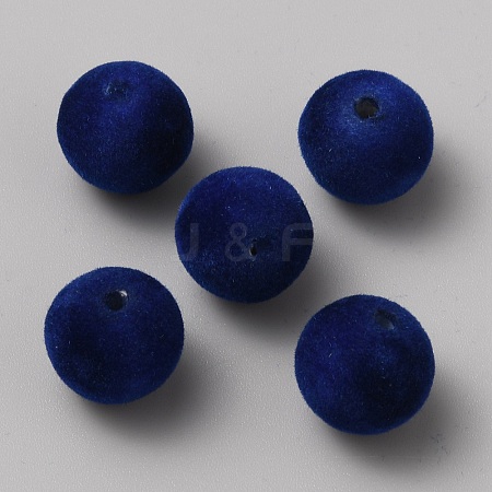 Flocky Acrylic Beads FIND-WH0162-14-1
