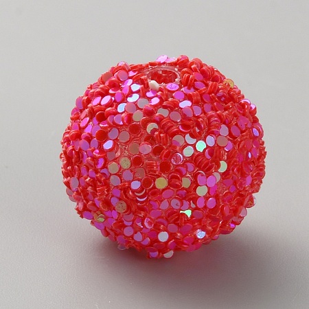 Opaque Acrylic Glitter Beads FIND-CJC0010-111A-10-1