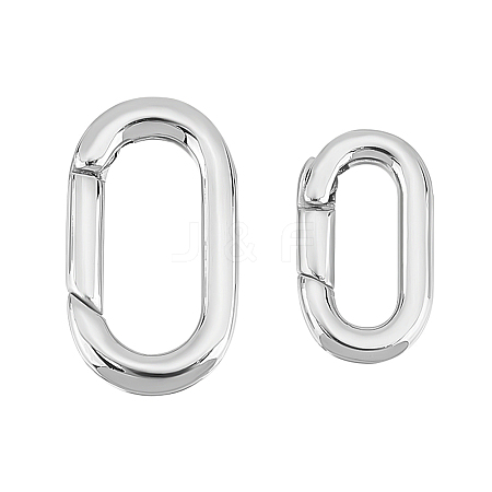 Unicraftale 2Pcs 2 Styles 304 Stainless Steel Spring Gate Rings STAS-UN0048-35-1